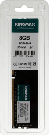 Память DDR4 8Gb 2666MHz Kingmax KM-LD4-2666-8GS RTL PC4-21300 CL19 DIMM 288-pin 1.2В Ret