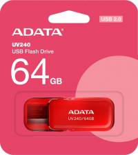 Флеш Диск A-Data 64GB UV240 AUV240-64G-RRD USB2.0 красный