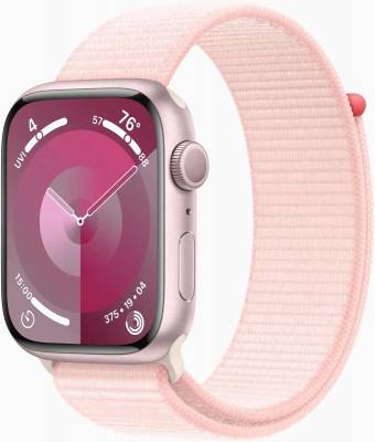 Часы Apple Watch Series 9 GPS 41mm Pink Aluminum Case with Sport Loop Band Light Pink (Розовый)