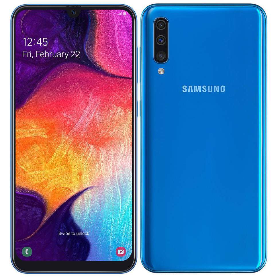 Синий Samsung Galaxy A50 64 Гб в рассрочку без переплаты