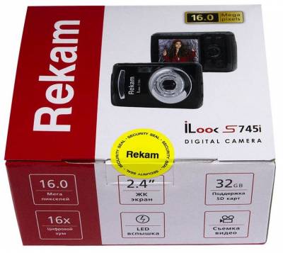 Фотоаппарат Rekam iLook S745i черный 16Mpix 2.4" 1080 SD/MMC CMOS/AAA