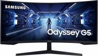Монитор Samsung 34&quot; Odyssey G5 C34G55TWWI черный VA LED 1ms 21:9 HDMI матовая 250cd 178гр/178гр 3440x1440 165Hz DP UW 5.6кг